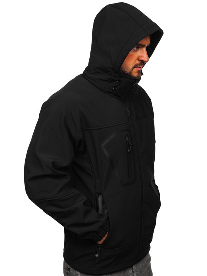 Bolf Herren Softshelljacke Schwarz  T019