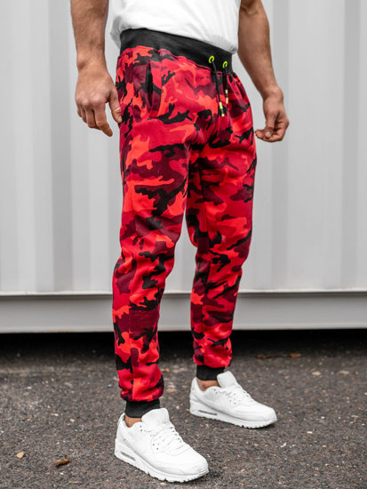 Bolf Herren Sporthose Camo-Rot  KZ15A