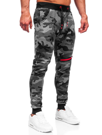 Bolf Herren Sporthose Camo Schwarzgrau  KK04