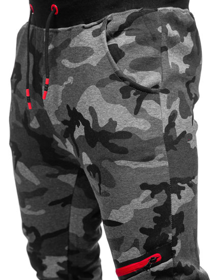 Bolf Herren Sporthose Camo Schwarzgrau  KK04