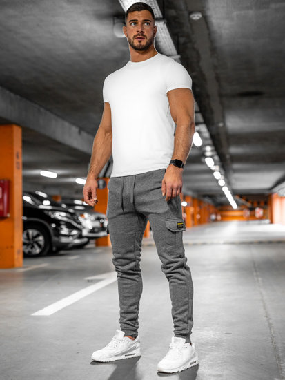 Bolf Herren Sporthose Cargohose Jogger Pants Grau  JX8709A