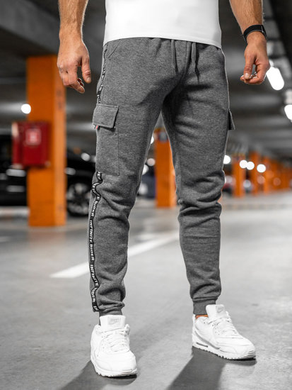 Bolf Herren Sporthose Cargohose Jogger Pants Grau  JX8715A