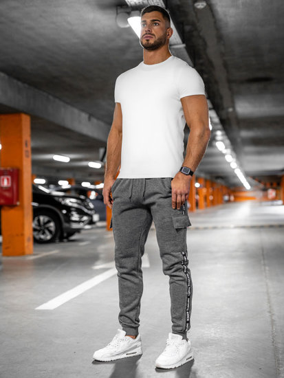 Bolf Herren Sporthose Cargohose Jogger Pants Grau  JX8715A