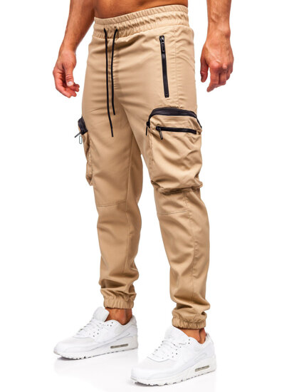 Bolf Herren Sporthose Cargohose Joggers Beige  HSS296