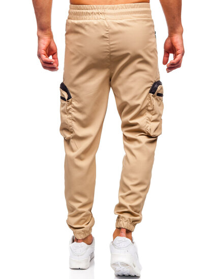 Bolf Herren Sporthose Cargohose Joggers Beige  HSS296