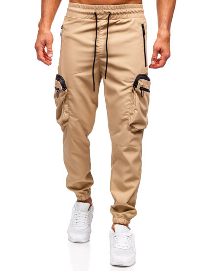 Bolf Herren Sporthose Cargohose Joggers Beige  HSS296