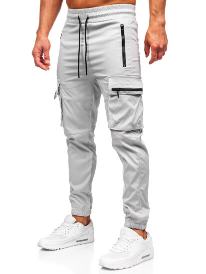 Bolf Herren Sporthose Cargohose Joggers Grau  HSS300