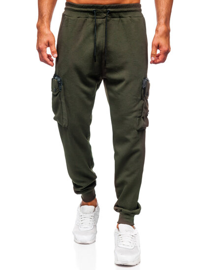 Bolf Herren Sporthose Cargohose Joggers Grün  K17