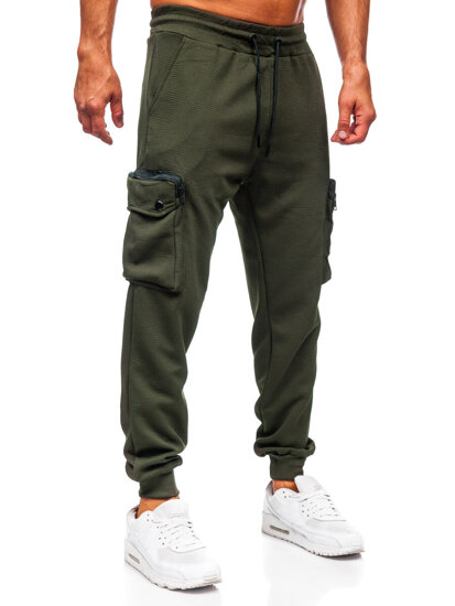 Bolf Herren Sporthose Cargohose Joggers Grün  K17