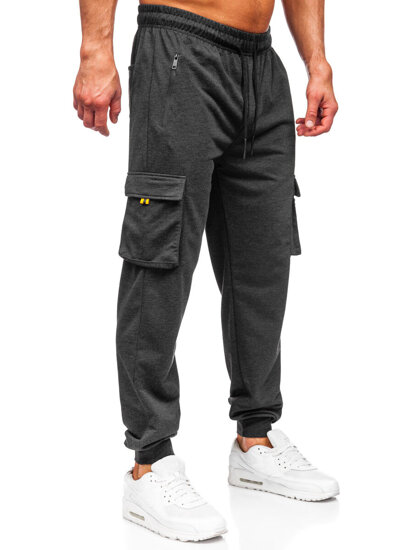 Bolf Herren Sporthose Cargohose Joggers Schwarzgrau  JX6359