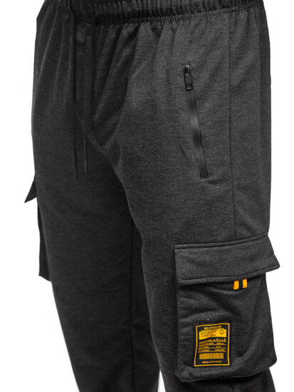 Bolf Herren Sporthose Cargohose Joggers Schwarzgrau  JX6359