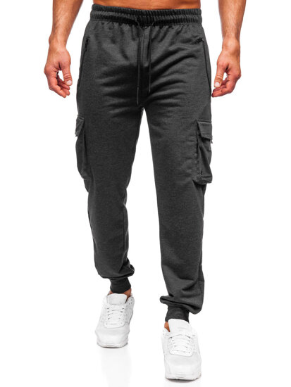 Bolf Herren Sporthose Cargohose Joggers Schwarzgrau  JX6360