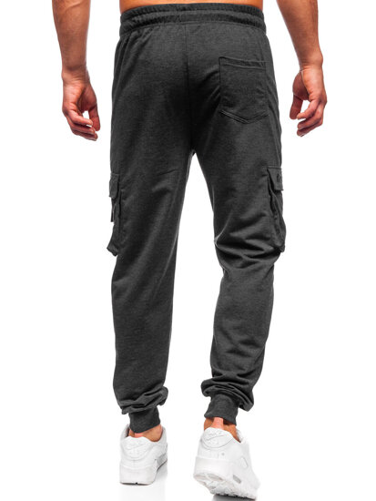 Bolf Herren Sporthose Cargohose Joggers Schwarzgrau  JX6362