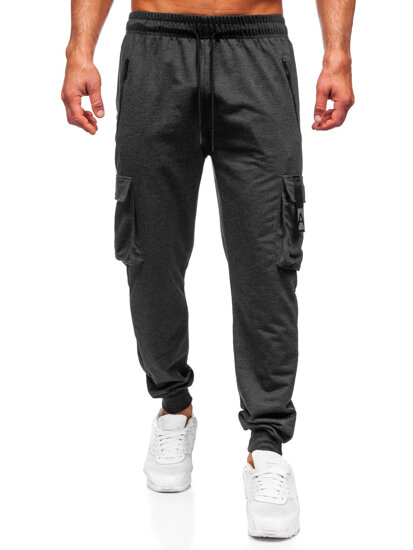 Bolf Herren Sporthose Cargohose Joggers Schwarzgrau  JX6362