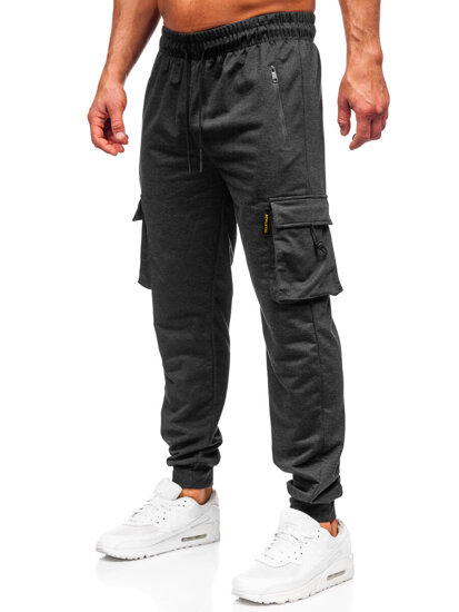 Bolf Herren Sporthose Cargohose Joggers Schwarzgrau  JX6363