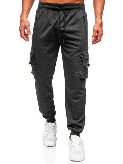 Bolf Herren Sporthose Cargohose Joggers Schwarzgrau  JX6363