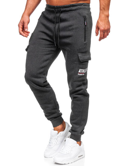 Bolf Herren Sporthose Jogger Pants Cargohose Schwarzgrau  JX6028