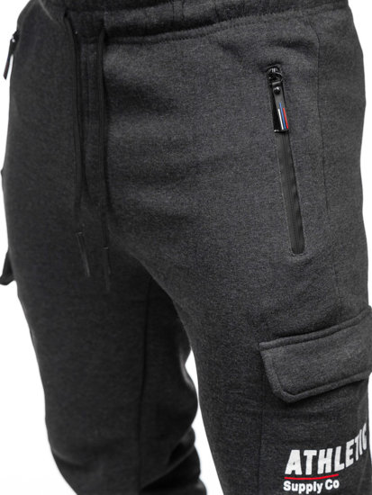 Bolf Herren Sporthose Jogger Pants Cargohose Schwarzgrau  JX6028