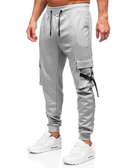 Bolf Herren Sporthose Joggers Cargohose Grau  8K1118