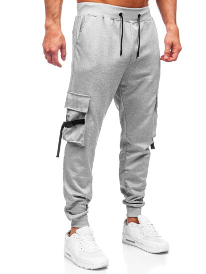 Bolf Herren Sporthose Joggers Cargohose Grau  8K1118