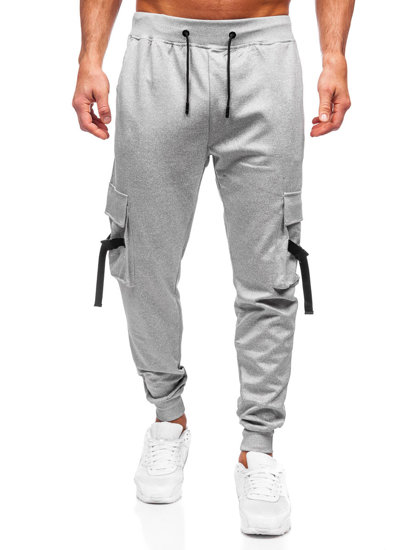 Bolf Herren Sporthose Joggers Cargohose Grau  8K1118