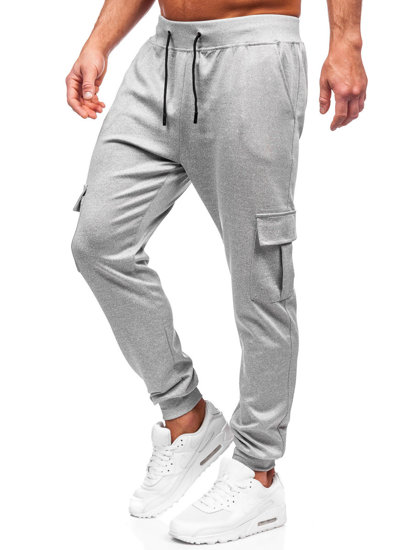 Bolf Herren Sporthose Joggers Cargohose Grau  8K1130