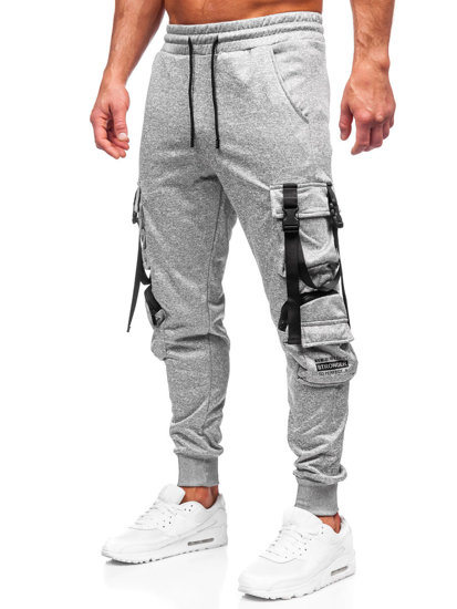 Bolf Herren Sporthose Joggers Cargohose Grau HS7173