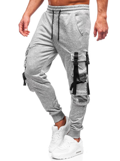 Bolf Herren Sporthose Joggers Cargohose Grau HS7173