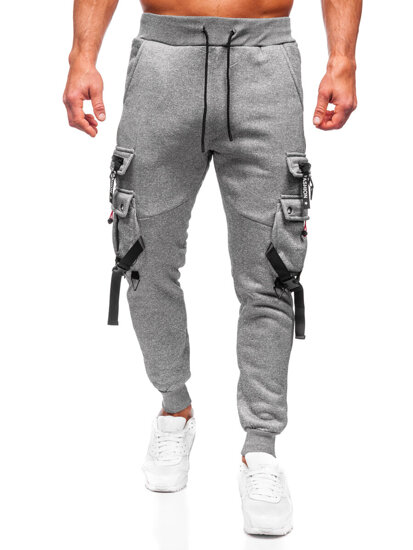 Bolf Herren Sporthose Joggers Cargohose Grau  HSS015