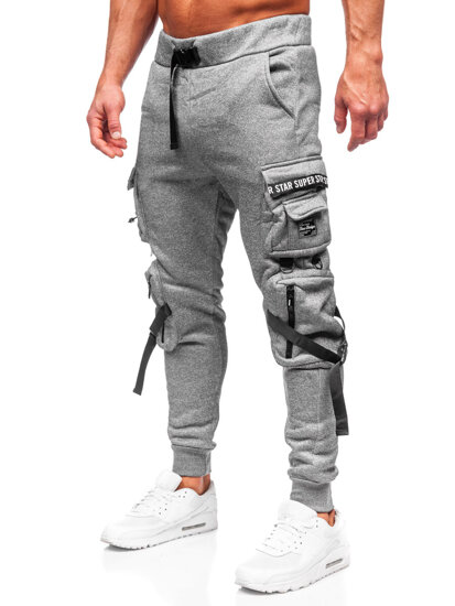 Bolf Herren Sporthose Joggers Cargohose Grau  HSS017