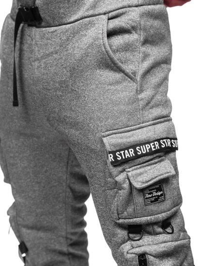 Bolf Herren Sporthose Joggers Cargohose Grau  HSS017