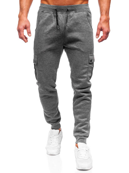 Bolf Herren Sporthose Joggers Cargohose Grau  HY-809