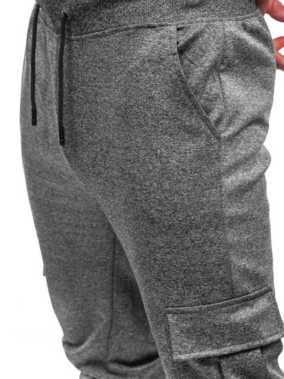 Bolf Herren Sporthose Joggers Cargohose Schwarzgrau  8K1130