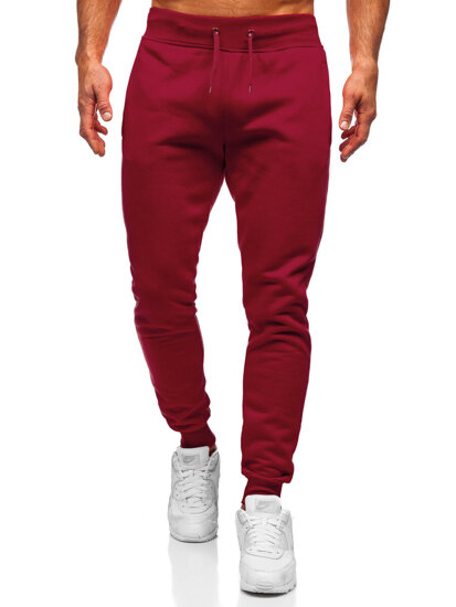 Bolf Herren Sporthose Joggers Weinrot  XW01-A