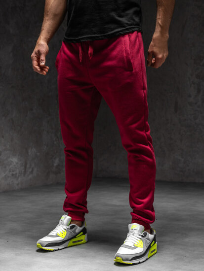 Bolf Herren Sporthose Joggers Weinrot  XW01-C