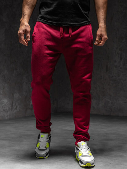 Bolf Herren Sporthose Joggers Weinrot  XW01-C