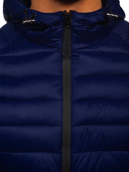 Bolf Herren Steppjacke Übergangsjacke Dunkelblau  13021