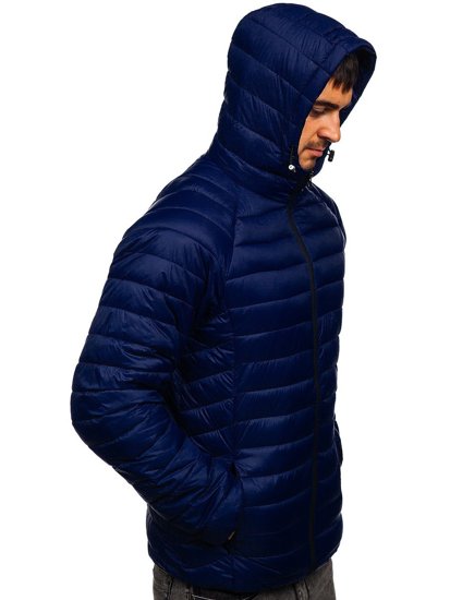 Bolf Herren Steppjacke Übergangsjacke Dunkelblau  13021