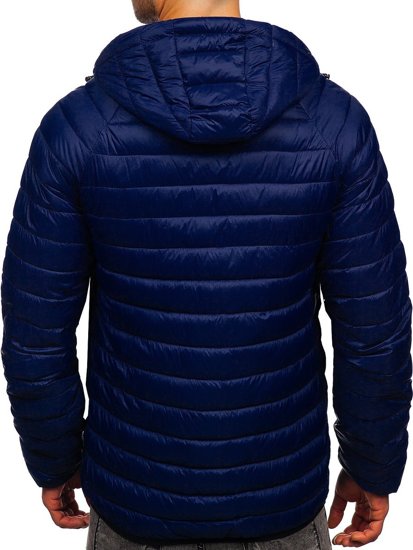 Bolf Herren Steppjacke Übergangsjacke Dunkelblau  13021