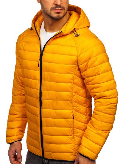 Bolf Herren Steppjacke Übergangsjacke Gelb  13021