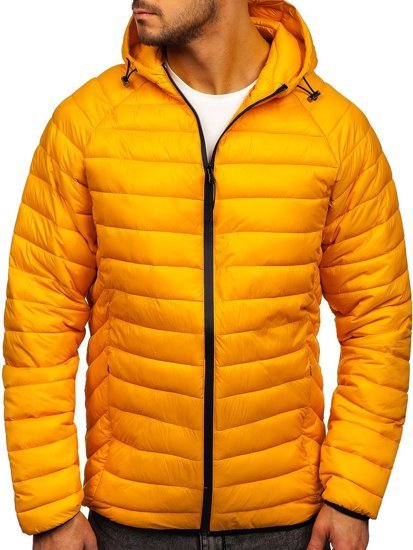 Bolf Herren Steppjacke Übergangsjacke Gelb  13021