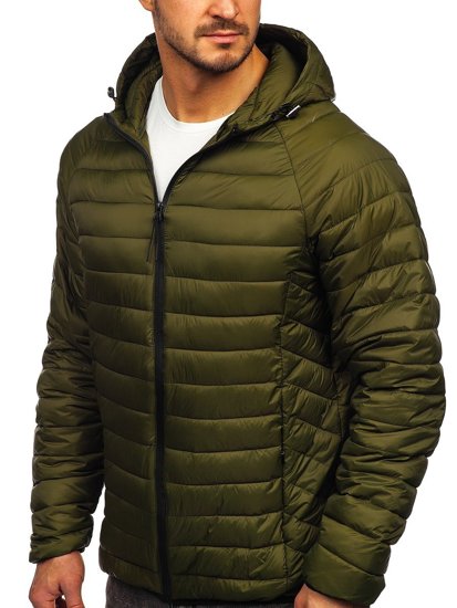 Bolf Herren Steppjacke Übergangsjacke Grün  13021