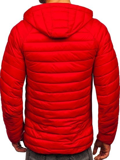 Bolf Herren Steppjacke Übergangsjacke Rot  13021