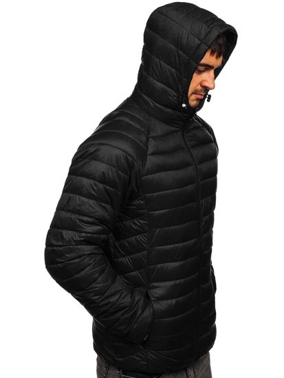 Bolf Herren Steppjacke Übergangsjacke Schwarz  13021