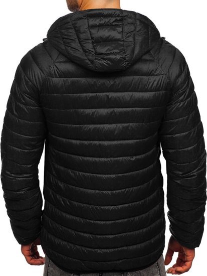 Bolf Herren Steppjacke Übergangsjacke Schwarz  13021