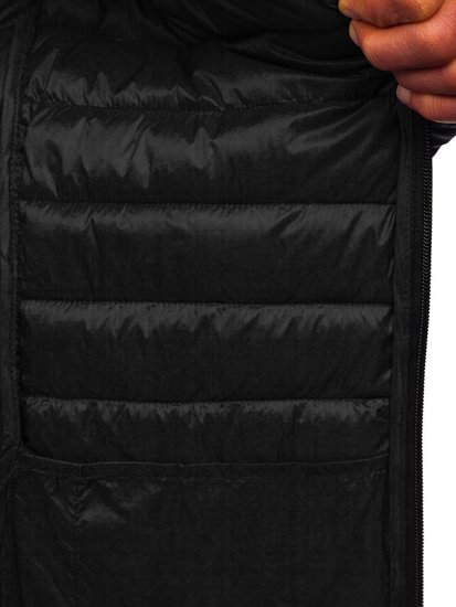 Bolf Herren Steppjacke Übergangsjacke Schwarz  13021