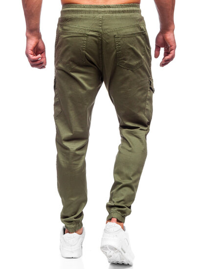 Bolf Herren Stoffhose Joggers Cargohose Khaki  384