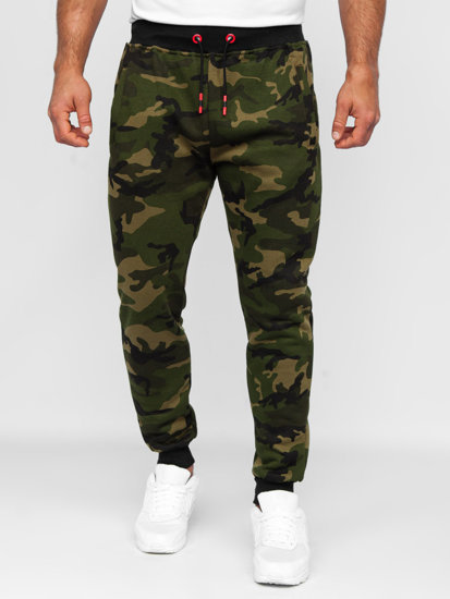 Bolf Herren Sweathose Sporthose Camo-Khaki KZ15B