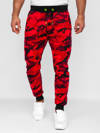 Bolf Herren Sweathose Sporthose Camo-Rot  KZ15B