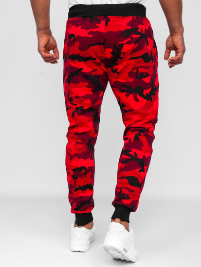 Bolf Herren Sweathose Sporthose Camo-Rot  KZ15B